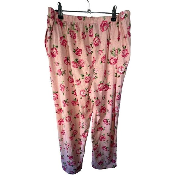 Moon Beams Pink Floral Patterned Three Piece Stretchy Cozy Pajama Set - Picture 5 of 8